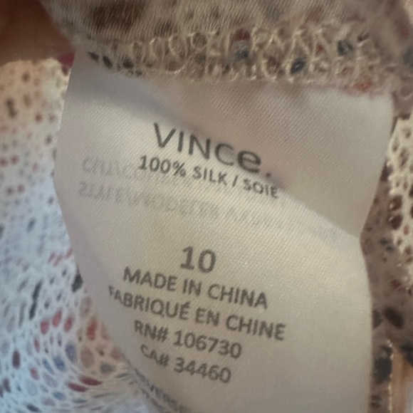 Vince Cream Long Sleeve Blouse - Picture 3 of 3